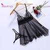 Pcs/Set Women Nightdress Backless Sleeveless Sexy Sleep Colthes Mesh Sexy Wear Lady Nighty