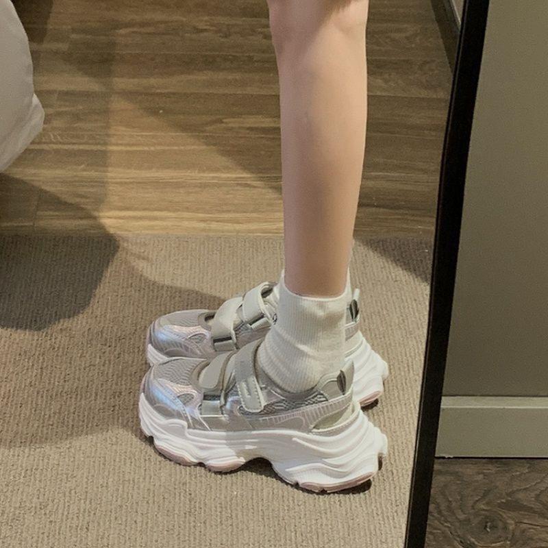 Super good-looking sports dad shoes versatile bag head summer new breathable hollow mesh platform sandals women