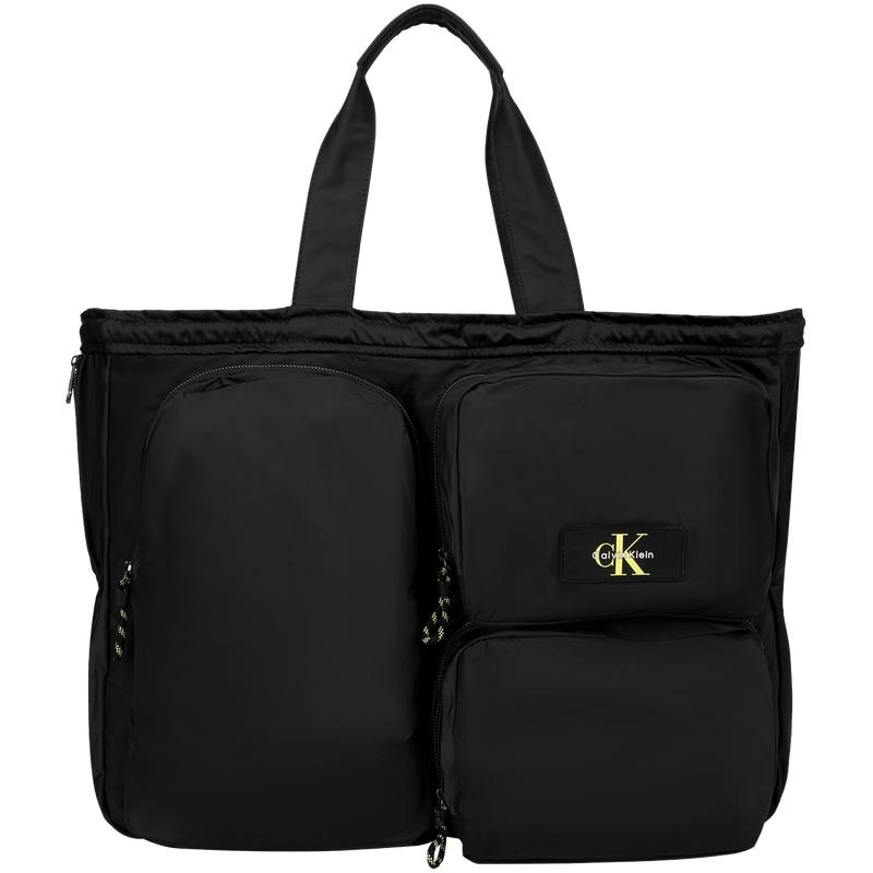 Calvin Klein Casual Commuting Large Capacity Tote Fabric Handbag Large Men s Space Black чёрный