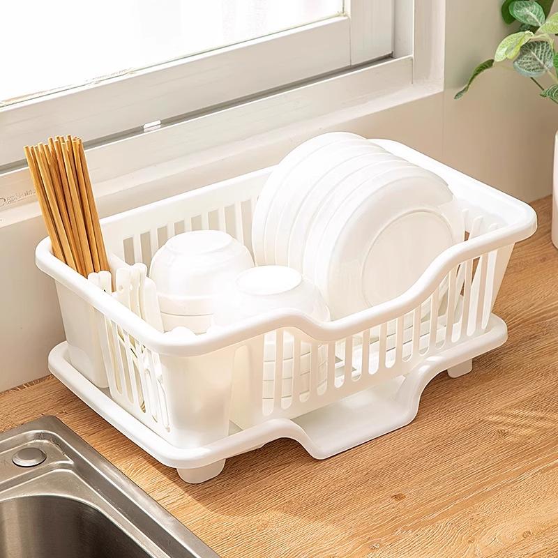 Kitchen Sink Draining Bowl Rack,filter Basket, Dishes Chopsticks Shelf Multi-functional Double Layer Dishwashing Storage Basket