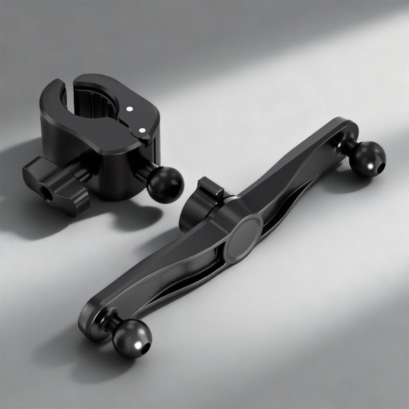 Adjustable Clamp Including Twin 17mm Ball Executives Accommodates Magnetic Holders and Wireless Charging Stands Ideal for Travel