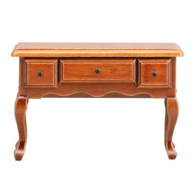 1/12 Scale Miniature Desk Dollhouses Accessory Furniture For Library And Study Room Decors with 3 Funcational Drawers