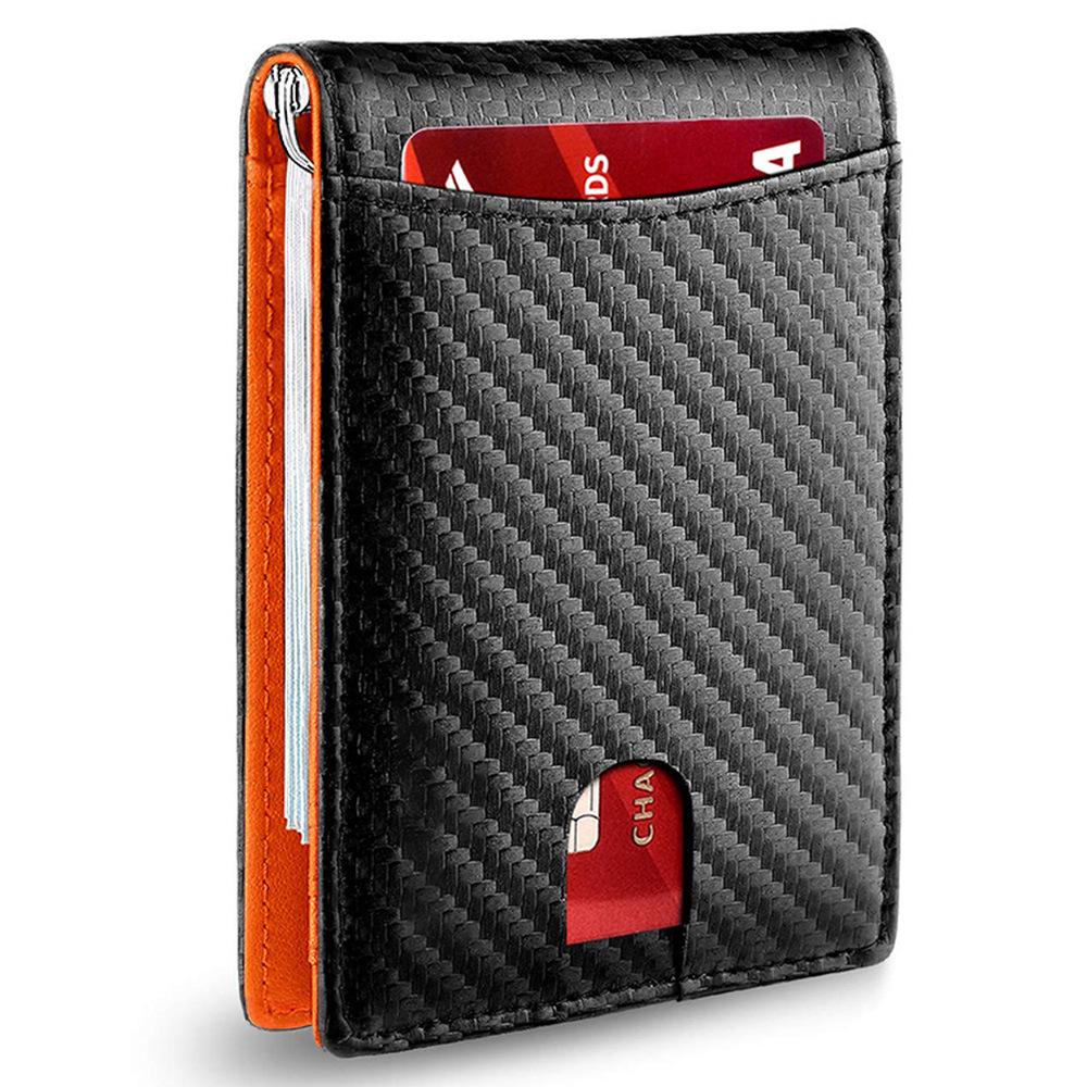 Cross-border RFID Carbon Fiber Minimalist Wallet with Multi-Card Slots