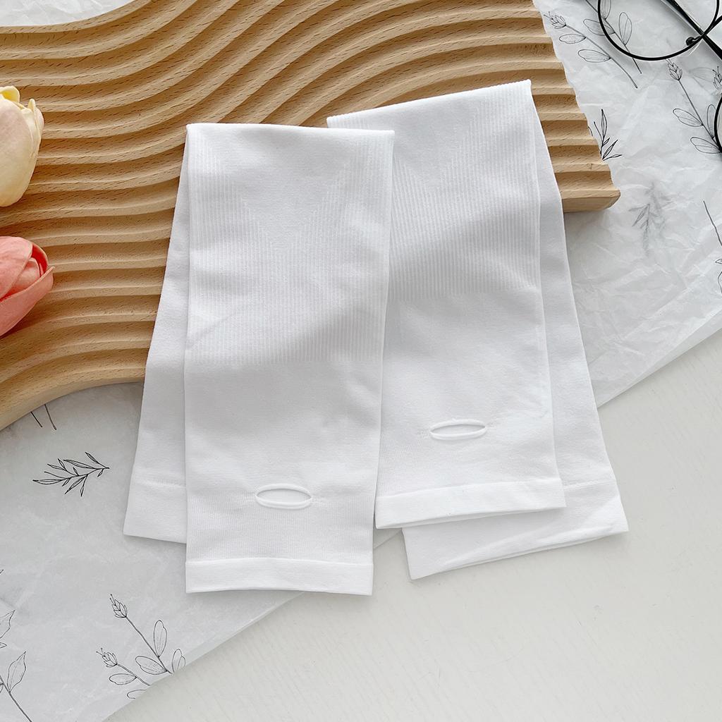 Summer Solid Color Sunscreen Sleeves Women'S Ice Sleeves Uv Protection Outdoor Loose Gloves Thin Breathable