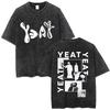 Gewaschener Rapper Yeat Grafik T-Shirts LYFESTYLE Merch T-Shirt Herren Damen Hip Hop Mode Vintage T-Shirt Baumwolle Übergroße T-Shirts