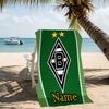Personalisierbare Strandtücher mit Designs im Thema Borussia Mönchengladbach. Geeignet für den Strand, Yoga, Sport;ideal als Strandzubehör