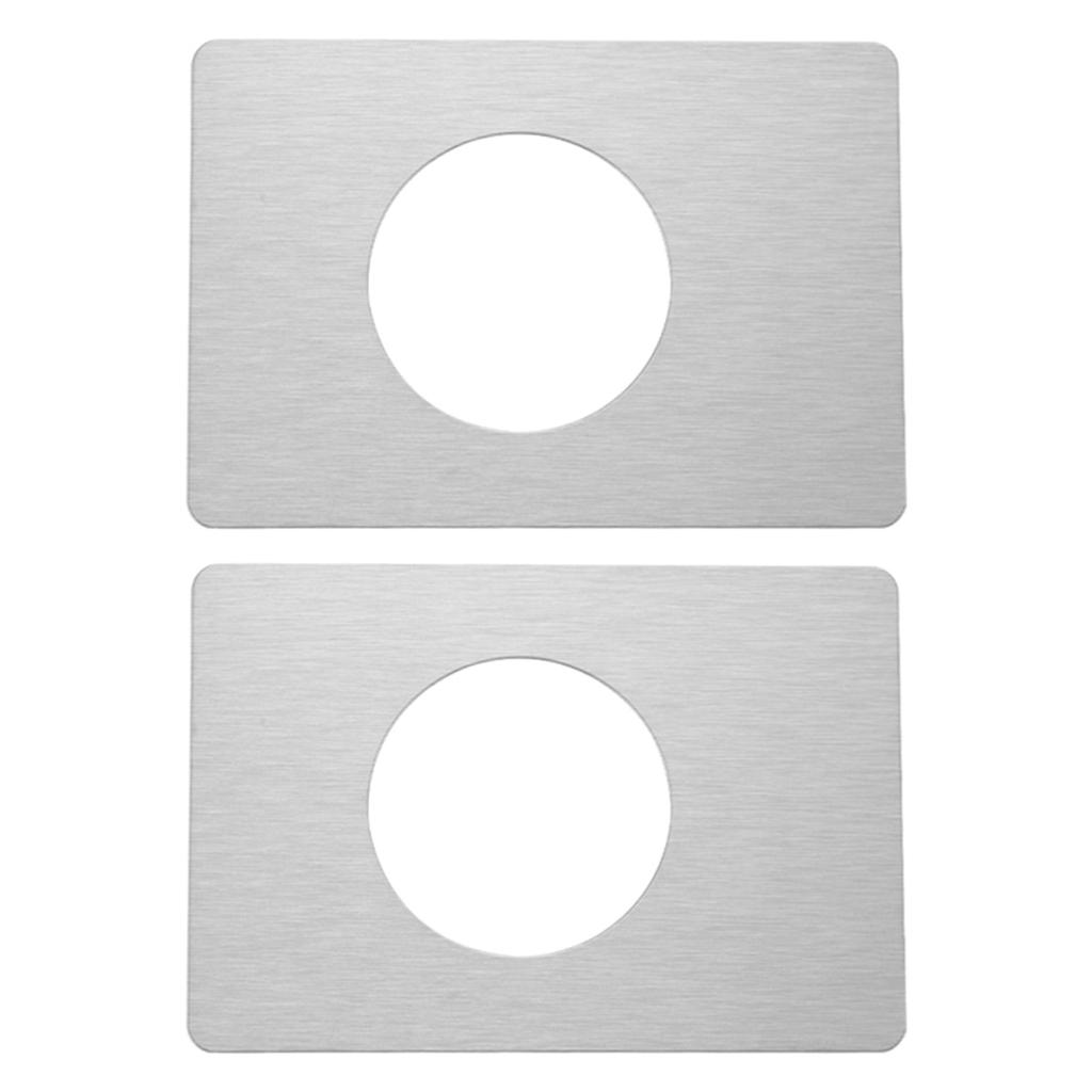 2Pcs Stainless Steel Door Lock Repair Plate Door Reinforcement Plate Door Handle Fixing Cover Filler Repair Backplate