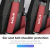 ABF3   Leather Car Seat Safety Belt Soft Protector Shoulder Strap Pad For KIA Sorento Stinger Soul Spectra Niro Cadenza Sephia