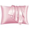 2 Pack Pink Satin Pillowcases Ultra Soft Smooth Hair Skin Friendly For Daily Sleeping Home Use