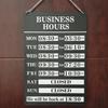 Magnetic Changeable Business Hours Sign, Metal Hours of Operation Signs for Business, Store Hours Sign for Glass Door or Window (BLACK)