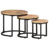 Day and Night - Day and Night Side Tables 3 Pieces Rough Mango Wood
