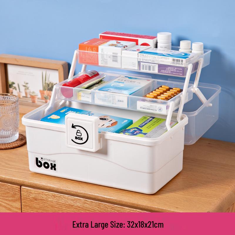 Family Medicine Storage Cabinet - Large Capacity First Aid Kit