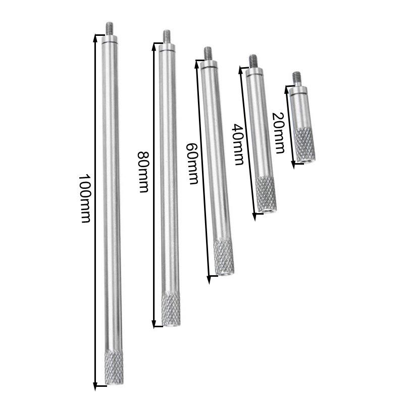 5 szt. Zestaw przedłużek do wskaźnika trzpień 20/40/60/80/100mm stal szybkotnąca