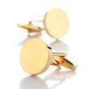 Round Cufflinks For Men Shirts Work Uniform Metal Cufflinks Decorative Shirt Cufflinks Cuffs Clip for Business Meeting