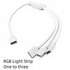 RGB LED Strip Light Link lines Solder-Free Connecting Cable 4pin One Drag Multi-Head Tap Wire Split Two/Three/Four White Cable