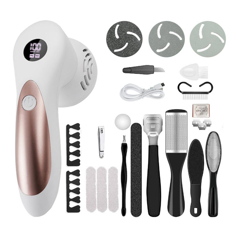 Electric vacuum cleaner foot grinder to remove dead skin and calluses, full body washable digital display pedicure device, foot beauty machine