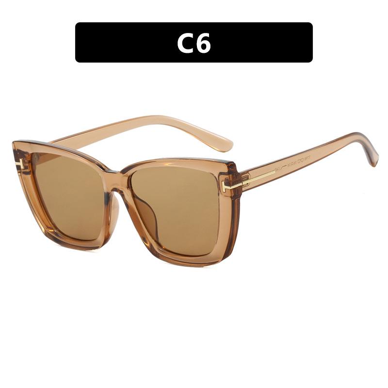 ”T "Sunglasses Summer Casual Style Rectangular Sunglasses Advanced Outdoor Uv Resistant Glasses