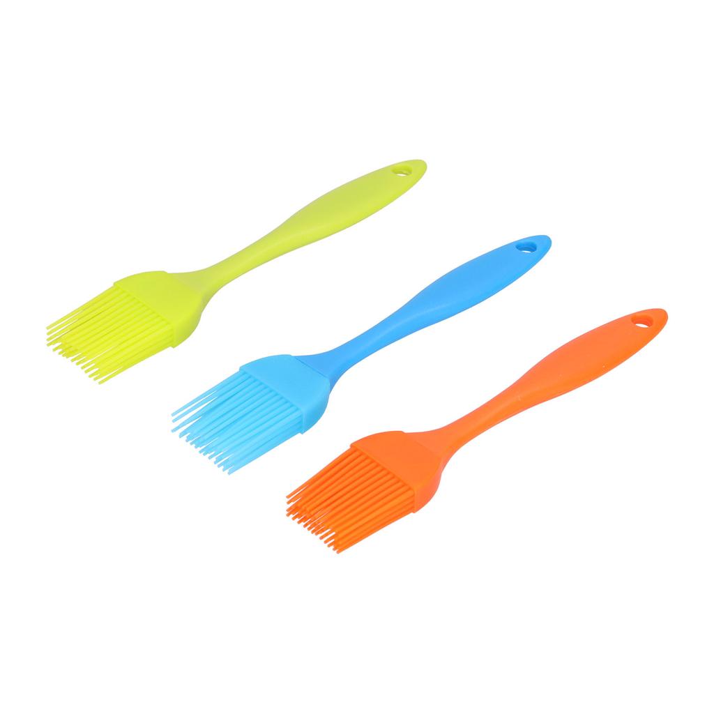 3pcs BBQ Brush High Temperature Resistant Silicone Basting Pastry Seasoning Brush for Kitchen Barbecue Cooking
