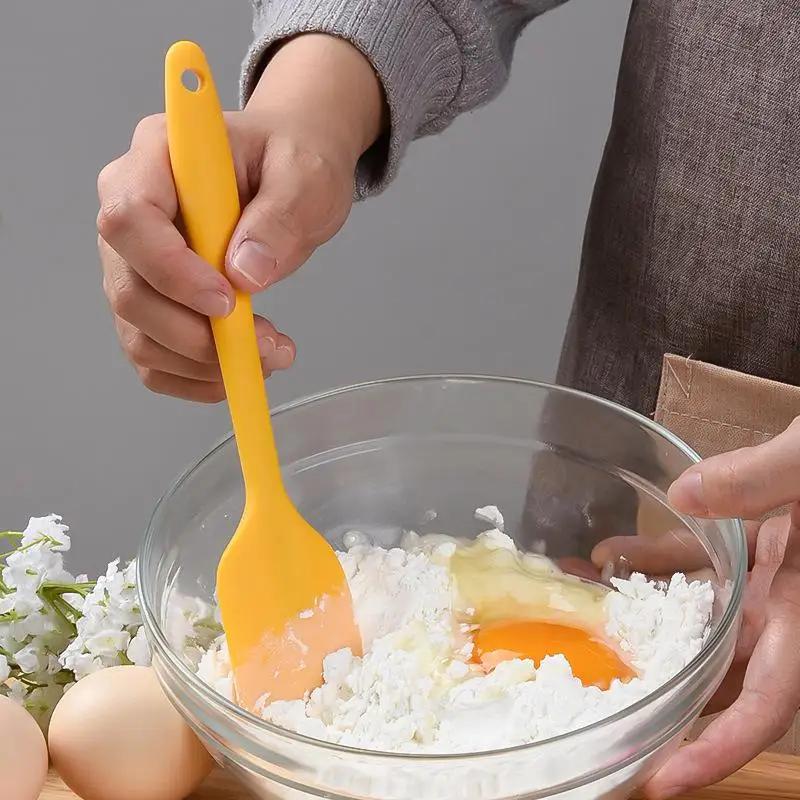 21cm Nonstick Silicone Spatula Cream Butter Cake Spatula Mixing Batter Scraper Baking Scraper Mixer Heat-Resistant Cooking Tool