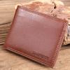 Men’s Four Fold Wallet PU Leather Short Wallet Multi Card Holder with Photo ID Window Driver License Pocket Business Bifold Purse