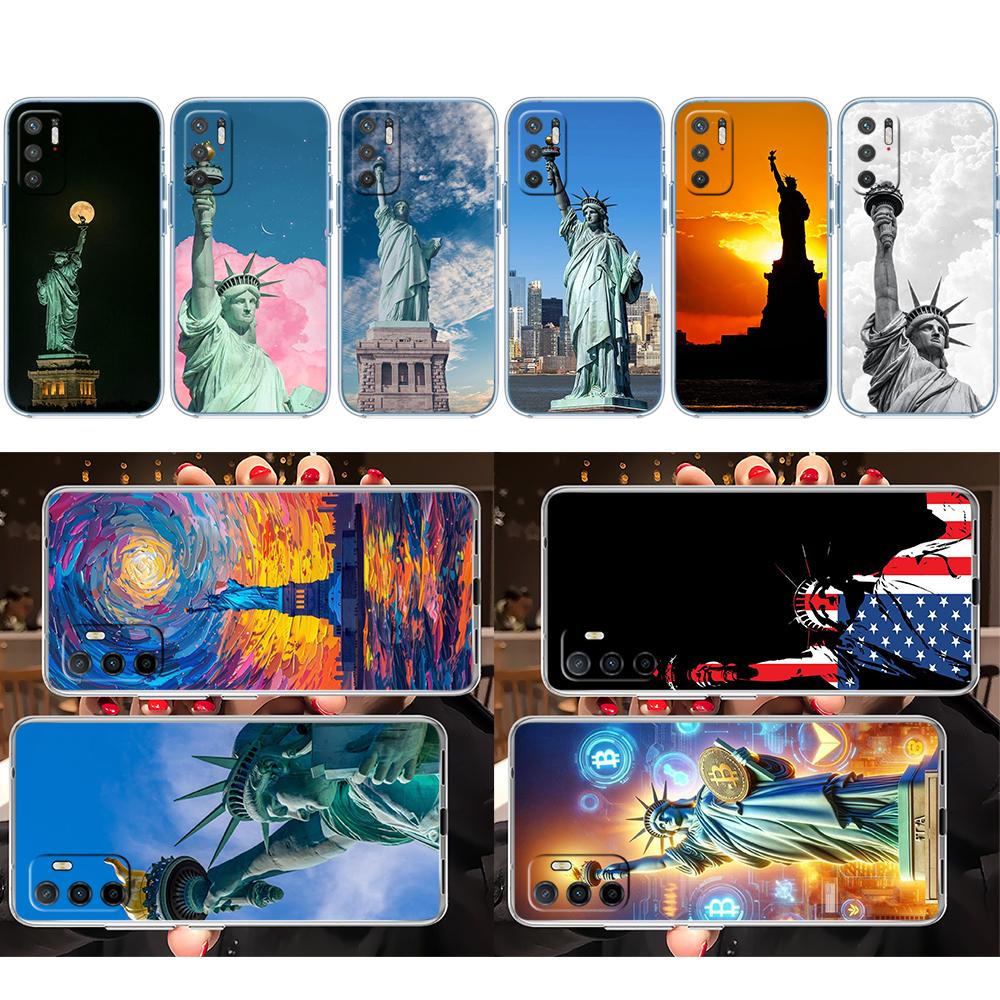 FM47 Freiheitsstatue Soft Shell Transparente Handyhülle für Motorola Moto G7 G8 G9 G84 G85 G73 G24 G15 Z2 Play Power Plus