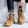 Martin Boots Men's New Fashion Trend Versatile Men's Rhubarb Boots Heightening Leather Autumn and Winter Men's Shoes 8239-R
