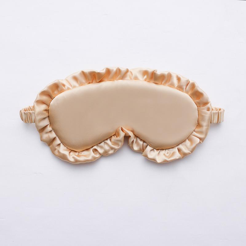 Silk Ruffle Sleep Eye Mask Eye Protection Travel Soft Sleeping Shading Eye Covers Multicolor Eye Patches For Woman Man