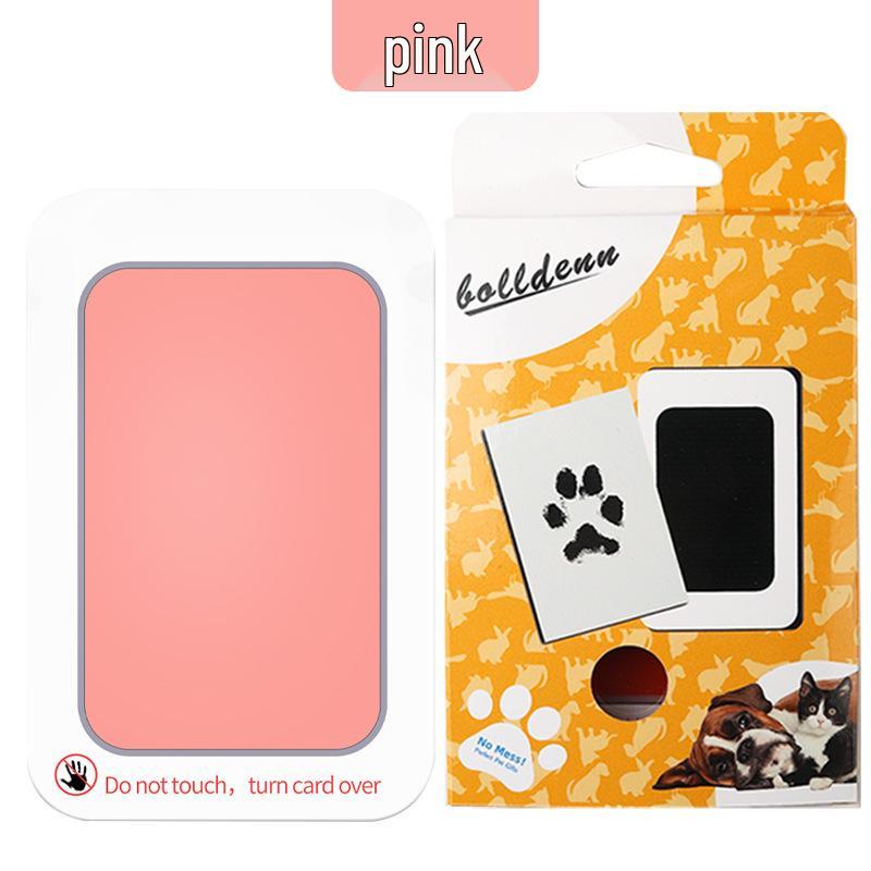 

Трансграничная чернильная подушечка для отпечатков ручек и ножек без грязи для младенцев - Памятная и безопасная Boxed with Two Sheets of Paper розовый