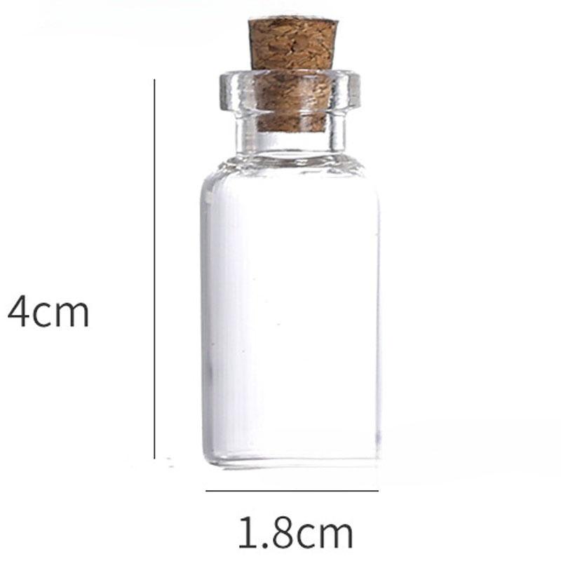 5/100pcs Small Glass Bottles with Cork Stoppers DIY Decoration Mini Glass Vials Cork Message Glass Vial Wishing Bottles