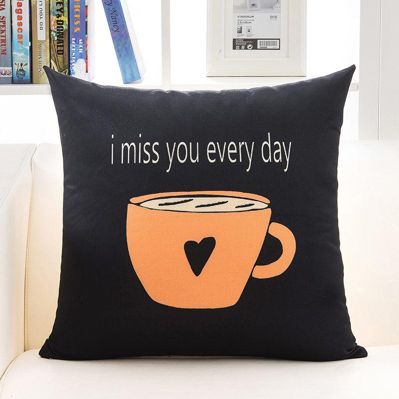 

Nordic Stick Figure Printing Pillow Car Lumbar Pillow Home Sofa Pillow Soft Relaxation Artifact 40cm * 40cm