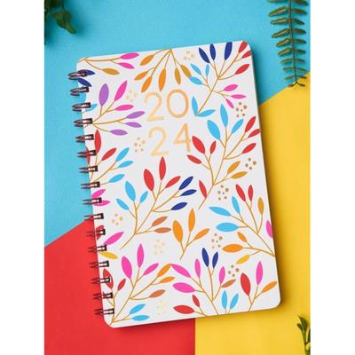 Doodle Undated Yearly Planner (A5, Wiro Bound Hard Cover) | 216 Ruled Pages, 80 Gsm Paper | Daily, Monthly & Yearly Plan