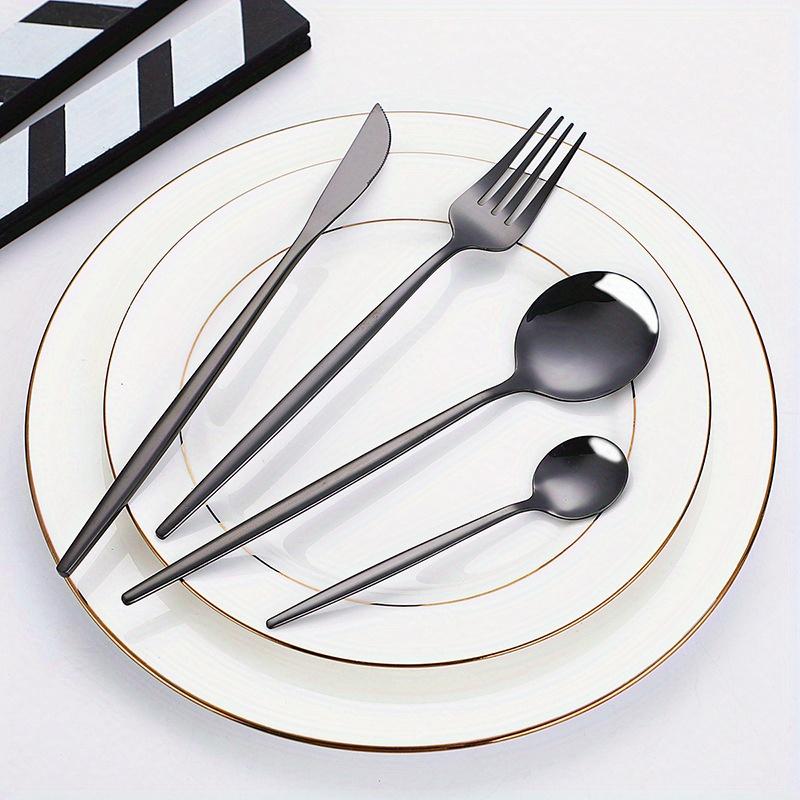 24-Piece Portugal Dinnerware Set - Flatware with Dishwasher Safe and Rust-Resistant Finish - Ideal for Kitchen Tableware and Everyday Dining