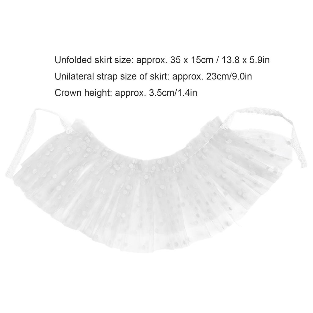Baby Photography Mesh Skirt Soft Cute Newborn Photo Prop Princess Dress with Crown for Toddler Girls