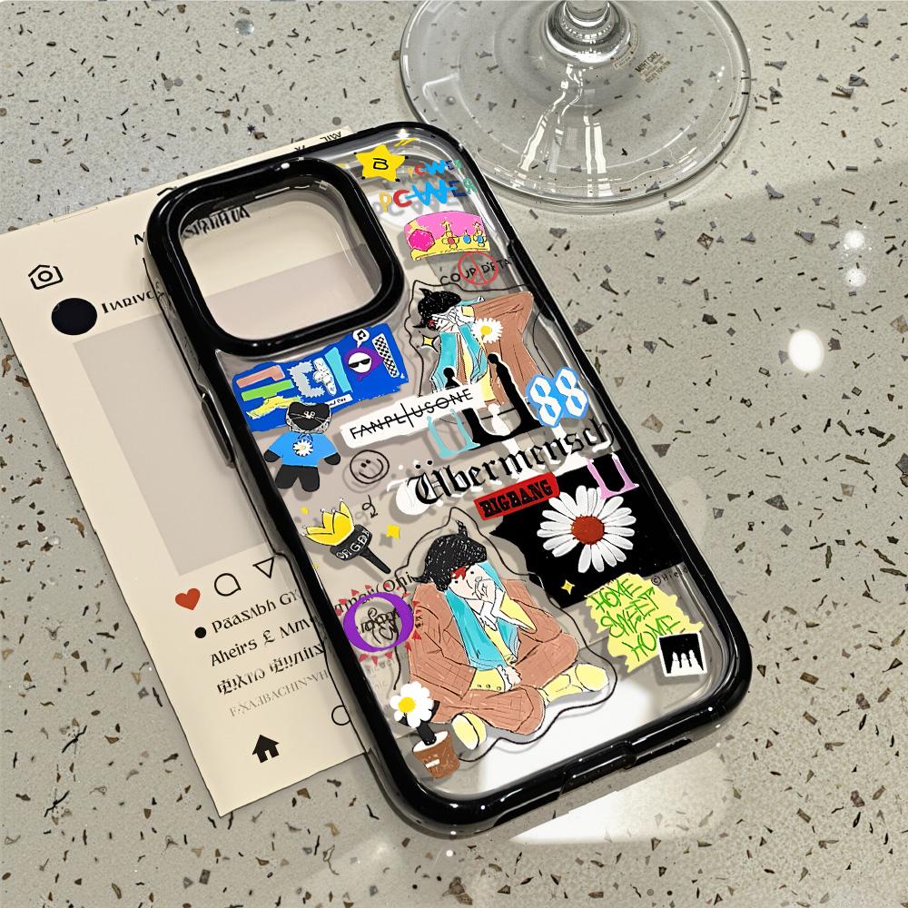 Acrylic Phone Case for iPhone 11 12 13 14 Pro 12 14 16 Pro Max for Samsung A16 A36 A56 S24 FE High-quality Painted Anti-fall Mobile Phone Case