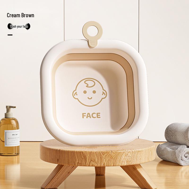 Newborn Portable Foldable Baby Washbasin - Thickened Plastic Infant Basin