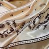 90cm Silk Scarf Women's Satin Large Square Scarf Silk Satin Shawl Cashew Print Turban Scarf