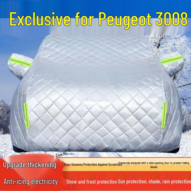 

Peugeot 3008 SUV Car Cover - Sun, Rain, Snow, Frost & Hail Protection with Thickened Heat Insulation Thickened Hail Protection - All Seasons