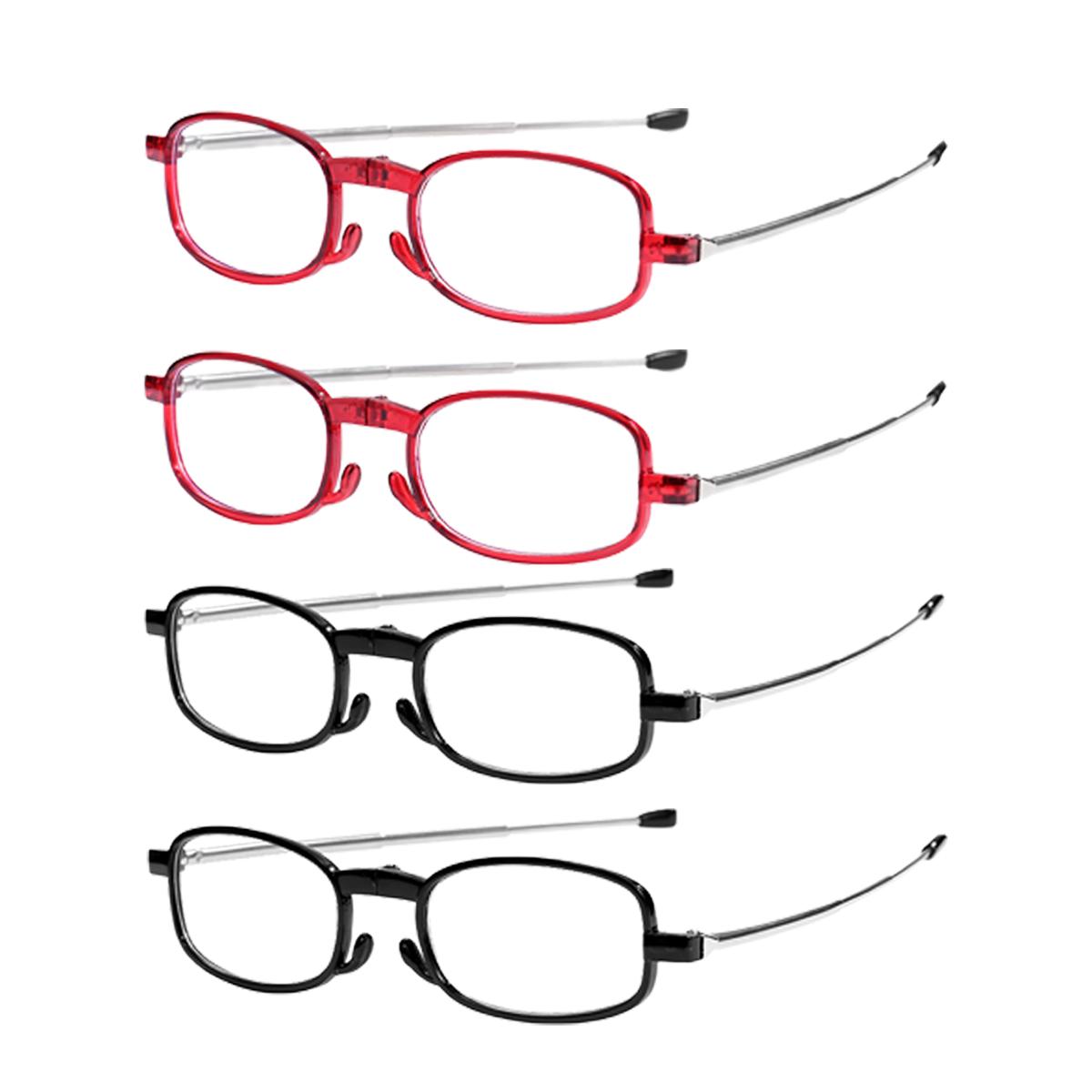 

4 шт. Очки для чтения высокой четкости Унисекс Сверхлегкие Полимерные Пресбиопические Очки Портативные Складные Уход за зрением Ридеры Очки 2.5