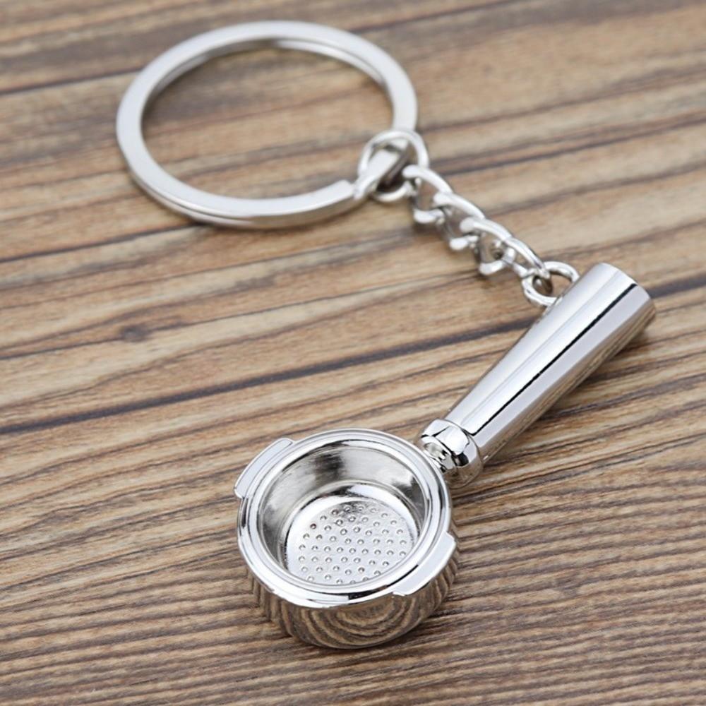Kreativer 3D Kaffee Schlüsselanhänger Metall Mini Größe Moka Kanne Schlüsselanhänger Barista Schlüsselanhänger Kaffee Liebhaber