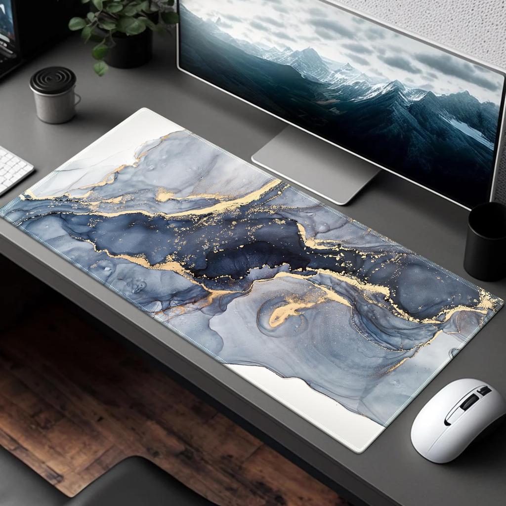 iCasso Mouse Pad Gaming Large Scandinavian Style Desk Mat 90x40cm Water Resistant Easy to Clean Rubber Base Desk Mat for Work Gaming Office Non-Slip