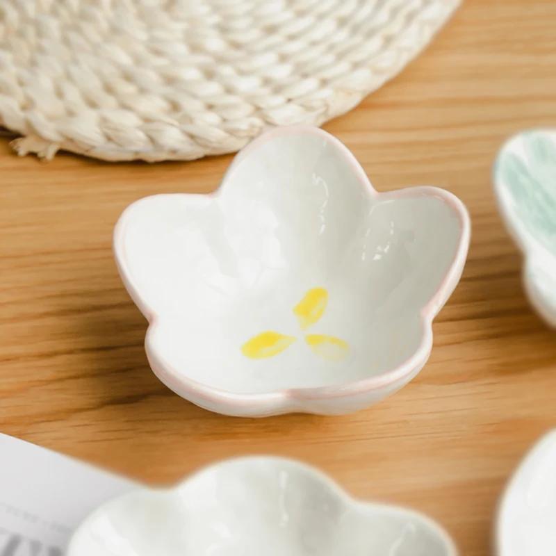 

Керамическая тарелка для приправ и соуса в японском стиле, милое облако, цветок, салат, суши, декор, кухня, ресторан, тарелка для соуса