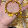 Yellow Wealth God Light Luxury Bracelet: Gold-Plated Beast Woven Rope for Fortune. Perfect Gift for Girlfriend's Birthday.