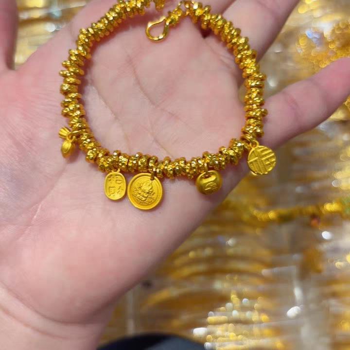 Yellow Wealth God Light Luxury Bracelet: Gold-Plated Beast Woven Rope for Fortune. Perfect Gift for Girlfriend's Birthday.