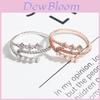 Stylish Korean Fashion Lightweight Adjustable Pearl And Zirconium Ring For Women