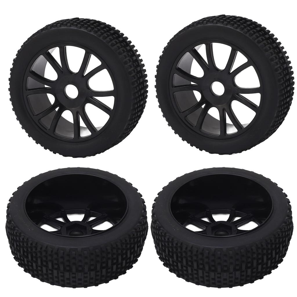 4Pcs RC Rubber Tires 12 Holes Perfect Grip Force Cushioning Function RC Wheel Rim Tires for 18 RC