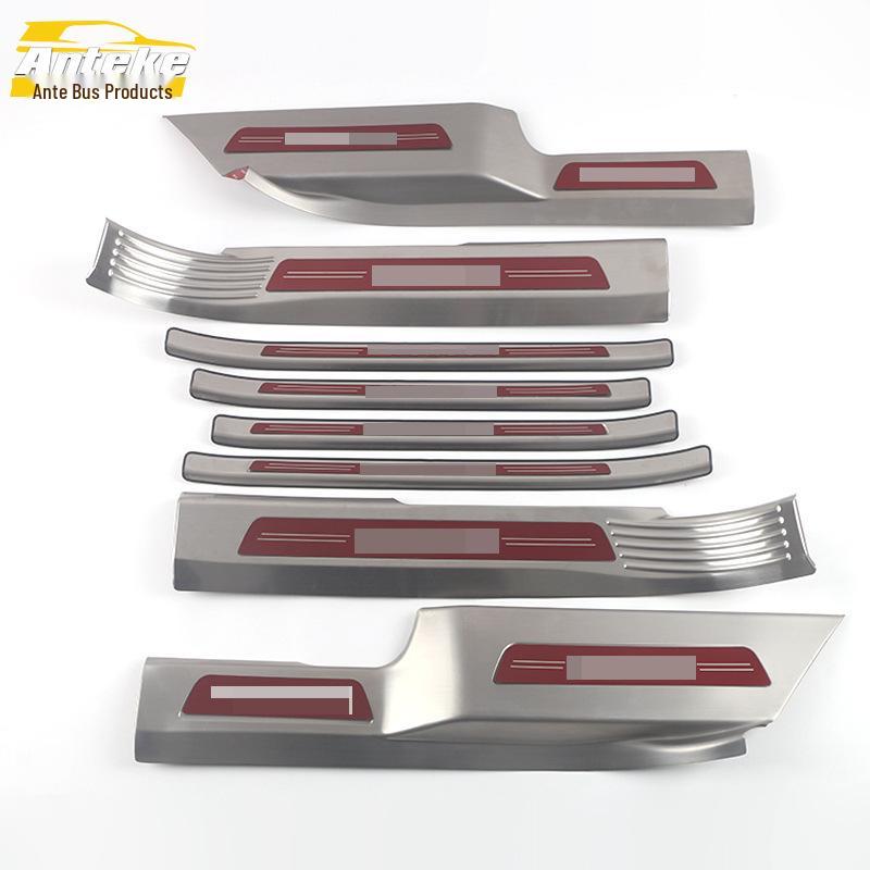 Teramont Stainless Steel Door Sill Trim Sticker: Anti-Scratch Welcome Pedal Scuff Protector Accessory for 2021 Teramont.