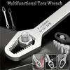5mm Thick Adjustable Torx Wrench - Self-Tightening Dual-Head Spanner, Fits 3-17mm, Portable for Home & Auto Repairs, Versatile Black