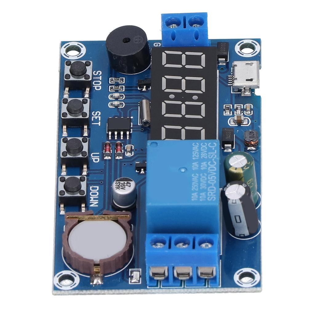Moduł Przekaźnikowy 5 Okresów Czasowych Timer 24H Opóźnienia Zabezpieczenie przed Odwrotnym Podłączeniem Ostrzeżenie Buzer Sterownik Przełącznika