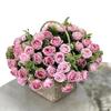 10-Head Silk Flowers Artificial Small Roses Vintage  for Wedding Desk Home Party DIY Bouquet Decor Fake Roses Flower Arrangement