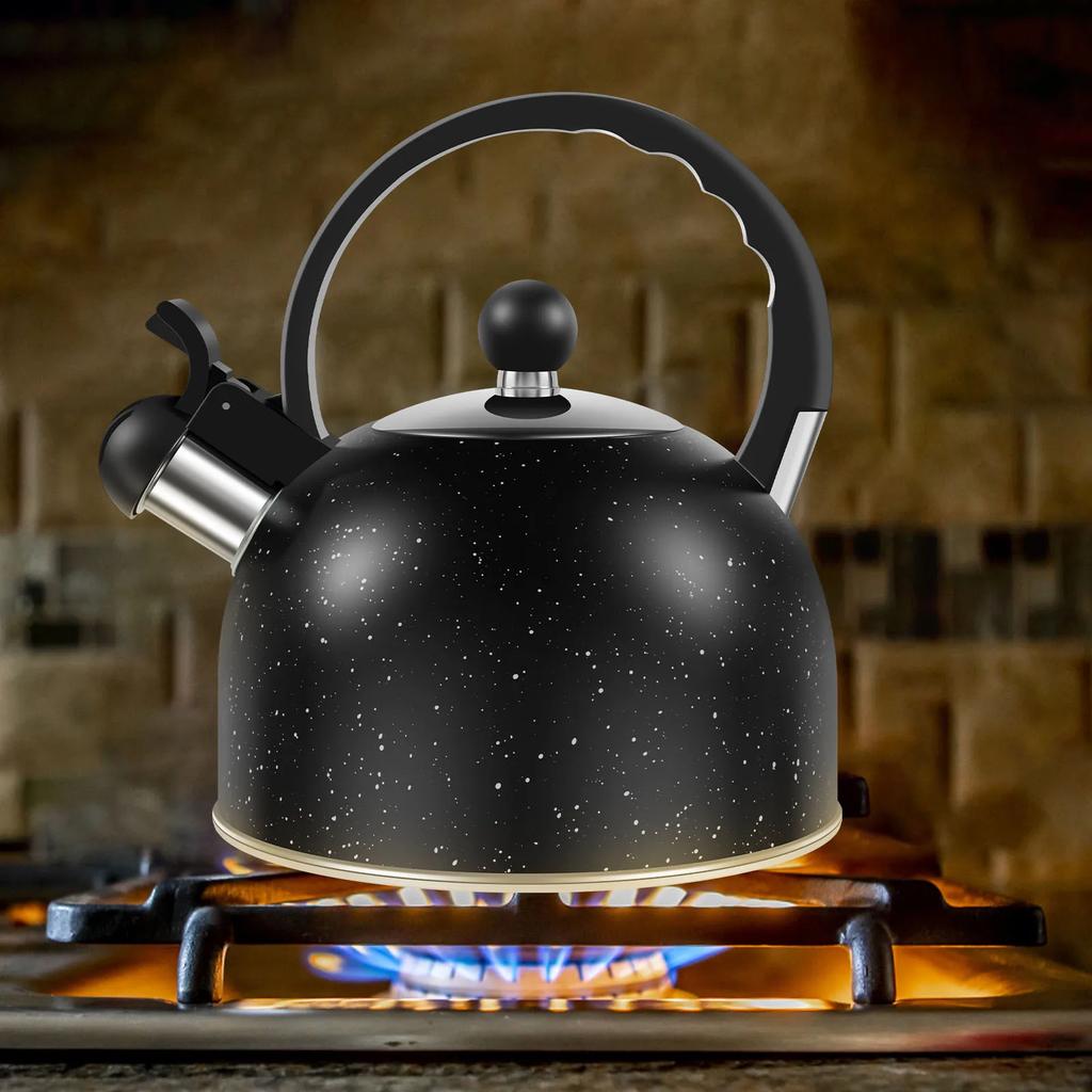 Whistling Kettle Gas Induction Cookers 2L Stove Top Kettle Stainless Steel Stove Top Tea Kettle Rapid Boiling Stove Top Tea Pots